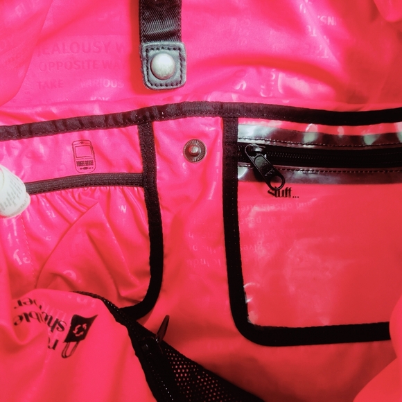 Lululemon Wool Tote Black Gray Pink Big Gym Yoga Laptop Shoulder Bag Vintage - Picture 10 of 13